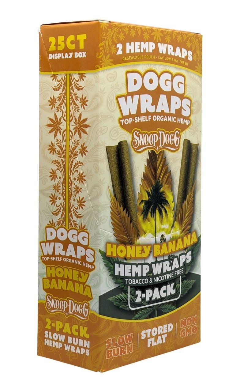 DOGG WRAPS - HONEY BANANA - SEALED BOX 25 Packs/ 2 each Snoop Dogg