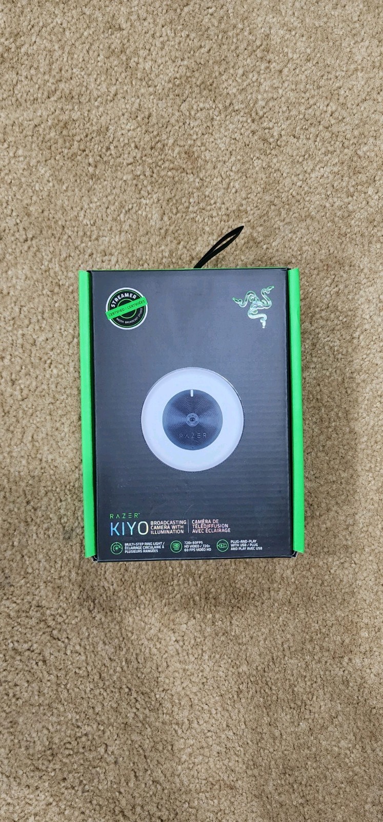 Razer Kiyo Webcam Multi-step Ring Light 60fps 1080p USB Black