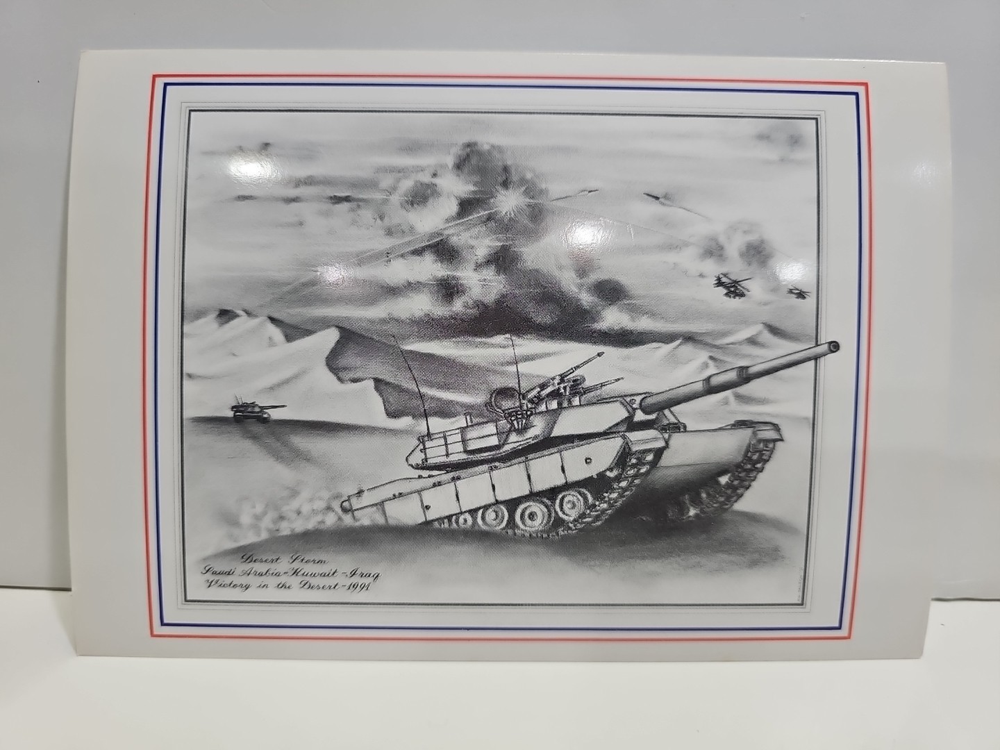 Postcard Desert Storm Tank Victory In The Desert 1991 Unused