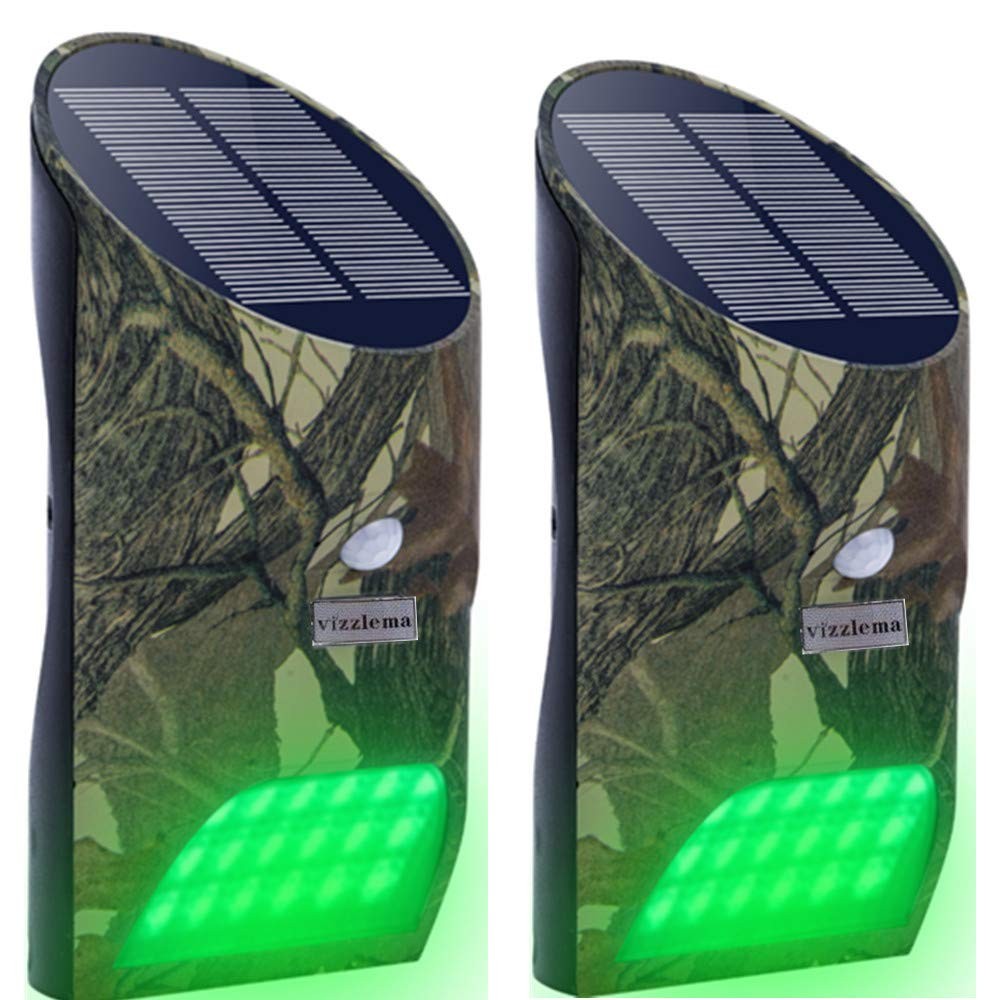 Outdoor Green Solar Feeder Light for Hunting with Motion Sensor for Game Anim...
