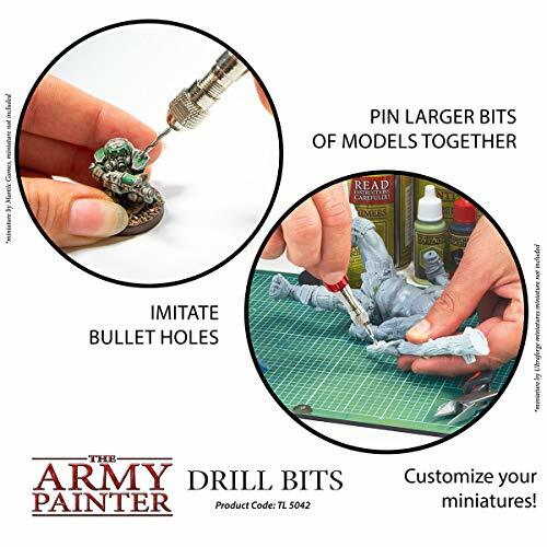 The Army Painter Drill Bit Set - 10 Small Drill Bits for Pin Vise Hand Drill ...