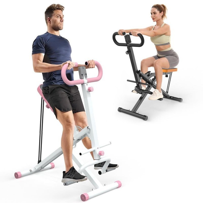 Adjustable Squat Machine, 4 Resistance Bands, Foldable, 250LBS, Glutes Thighs