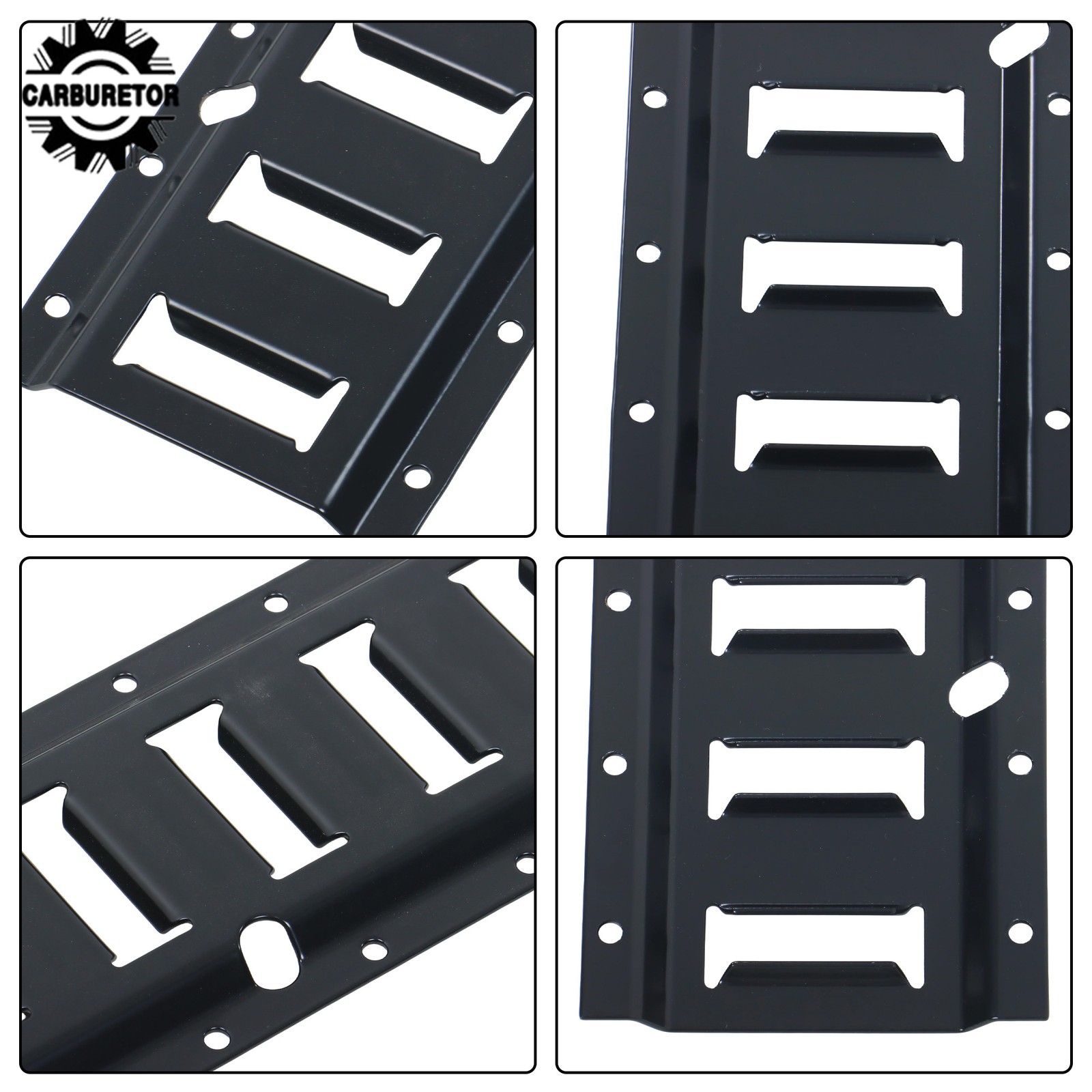 8 Feet Long E Track Rails Black Finish 5 Pack For Cargo Management System