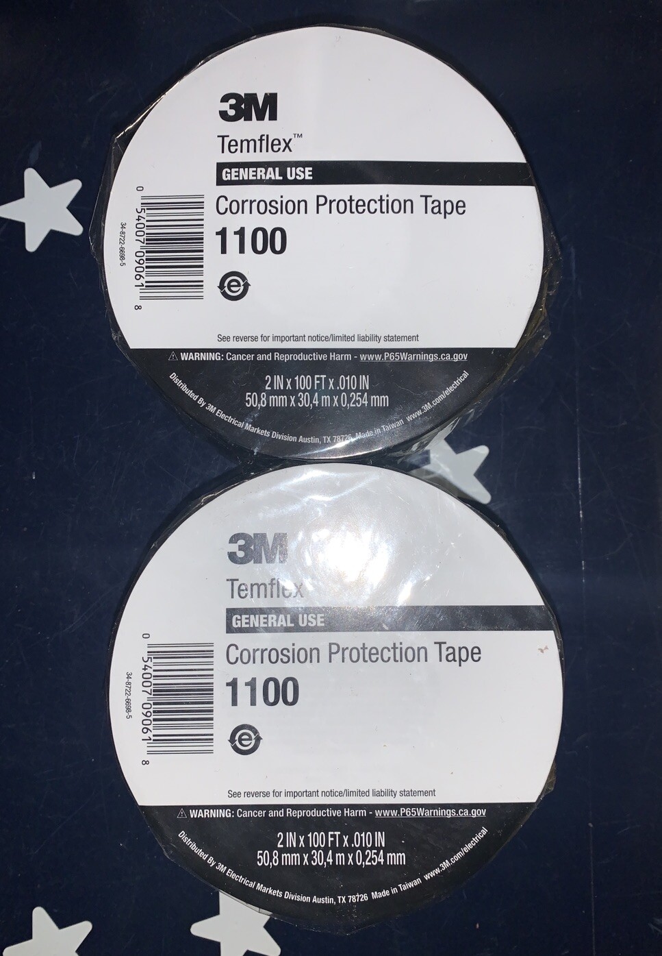 2 X Fresh New Rolls of 3M TemFlex Corrosion Protection Tape 1100   2” X 100’
