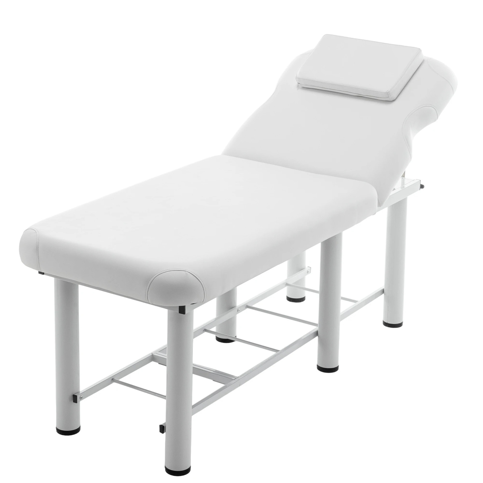Massage Table, Backrest Adjustable, Removable Headrest, Bottom Shelf Storage