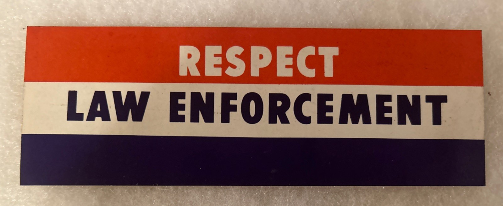 RESPECT LAW ENFORCEMENT Bumper Sticker  8” x 3”
