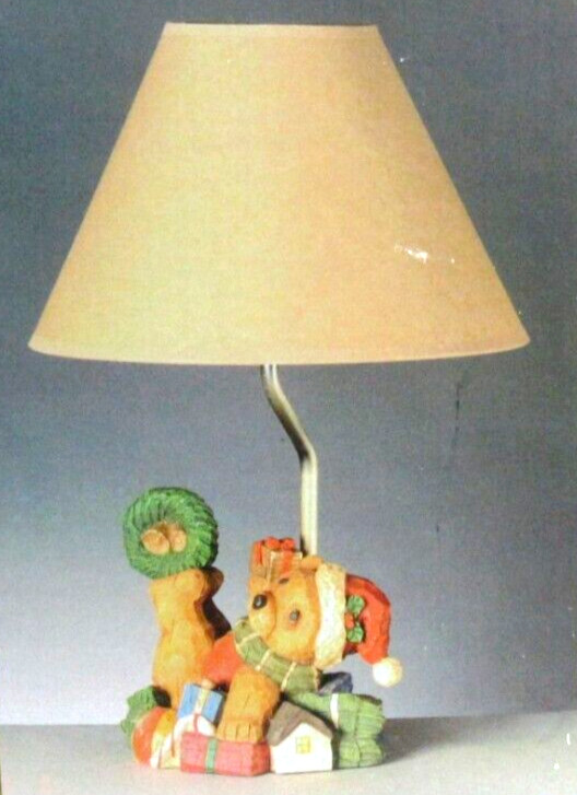 Christmas Lamp Country Expression Sculpted Bear 15" Tall Alsy Lighting D1135