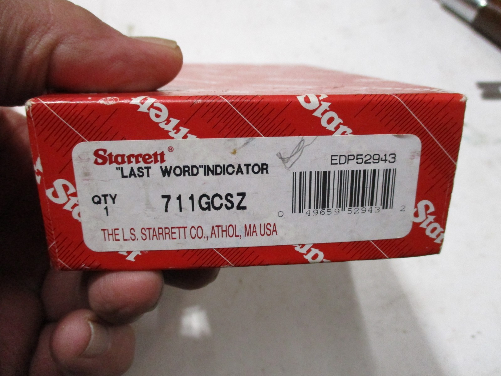 Starrett 711GCSZ Dial Last Word Test Indicator, .005 See Description-Nice