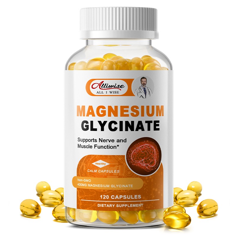 Magnesium Glycinate 400mg 120 Capsules | Sleep Support & Stress Relief Vegan