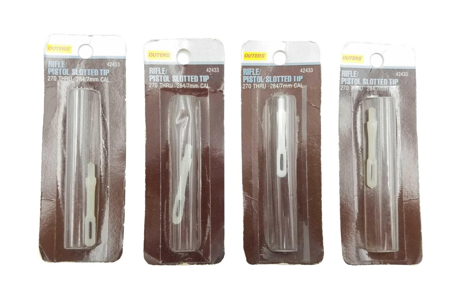 Lot of 4: Outers Rifle/Pistol Slotted Tip - .270 THRU .284/7MM CAL. 8x32 Threads