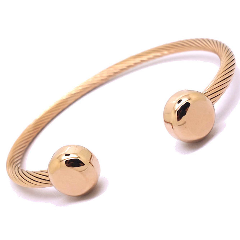 Womens Magnetic Bracelet Steel Cable in Rose Gold 7 inch Gift Box ON SALE NOW