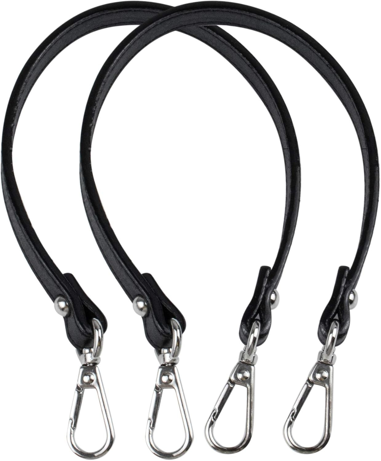 , 2 Pack Short Handbag Strap Replacement Handle for Small Purses, Black (12.79 I