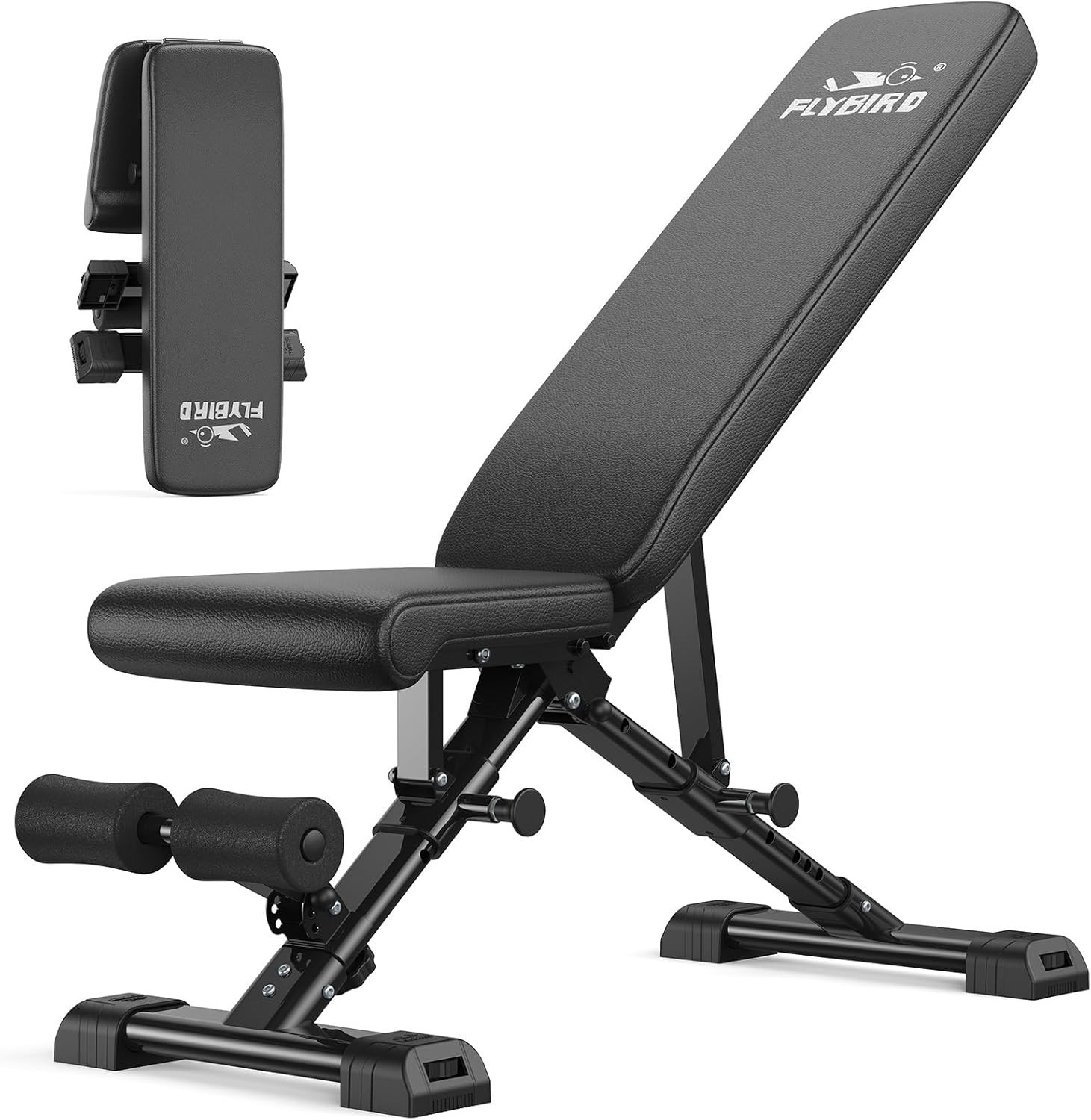 ASTM-Certified Adjustable Weight Bench – 800LBS Capacity and Space-Saving Design