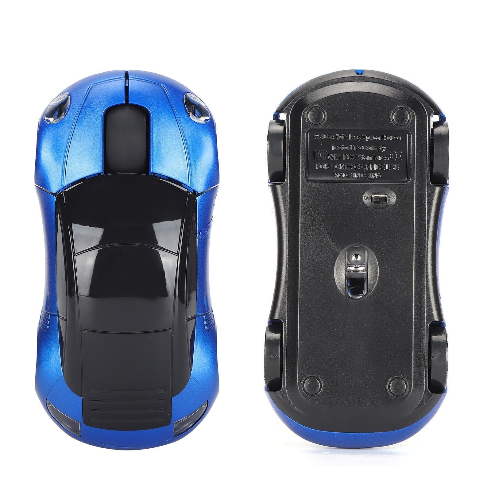 Laptop Mouse Smart CarShaped Portable 2.4G Cordless Mouse with USB Receiver