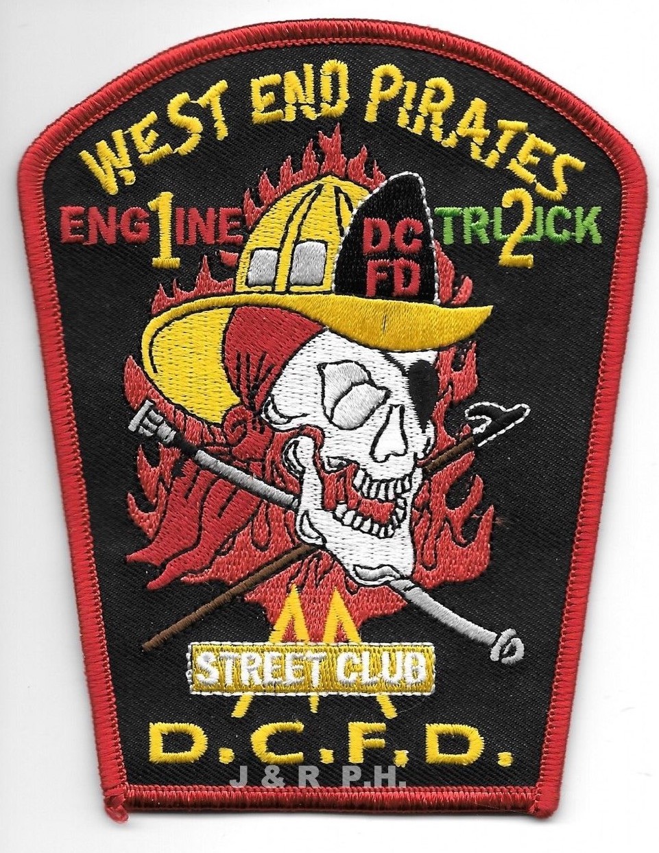 Washington D.C.  Engine-1 / Truck-2  "West End Pirates" (4" x 5" ) fire patch