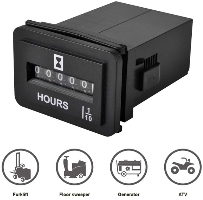 Snap-In Mechanical Hour Meter for DC 6-80V Equipment