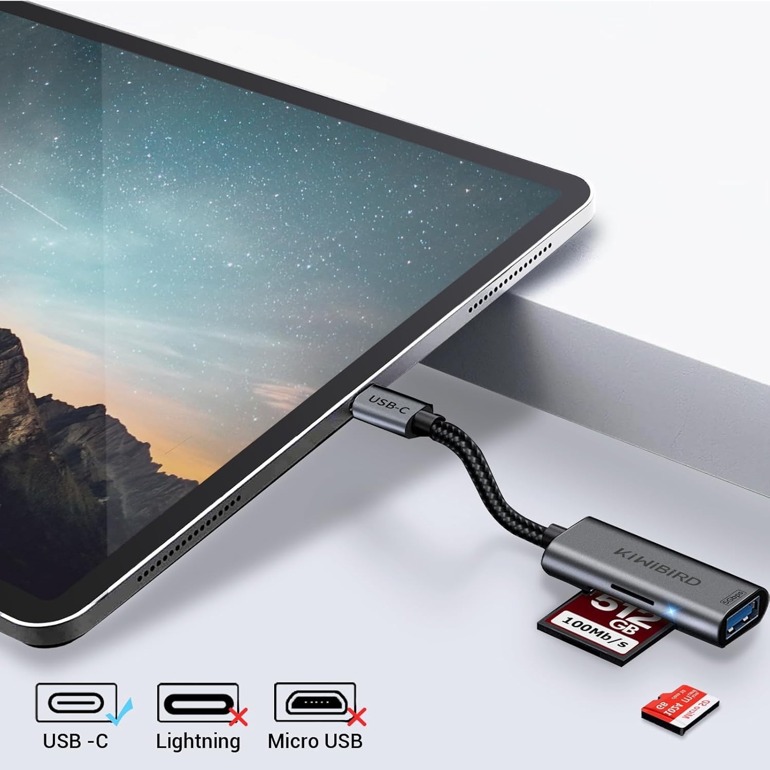 SD Card Reader for Android Phone, USB C SD Card Reader, Micro SD to Type C Micro