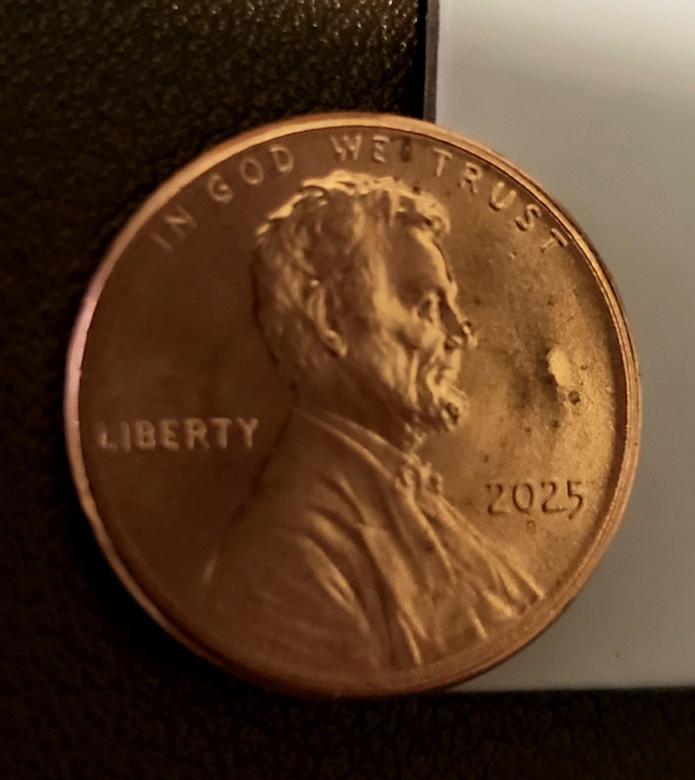 2025-P Lincoln Cent GEM BU U.S. Mint Lamination Error Obv & Rev from Sealed Roll