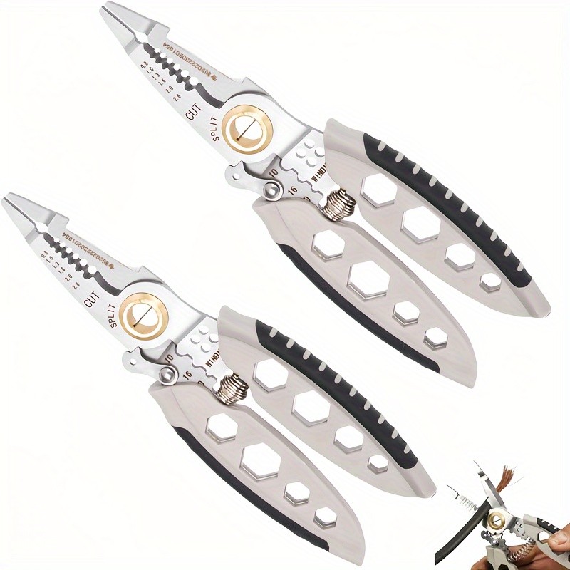 The Multi-Functional Wire Stripper (White Center 7 Inches), Special Tool For Ele