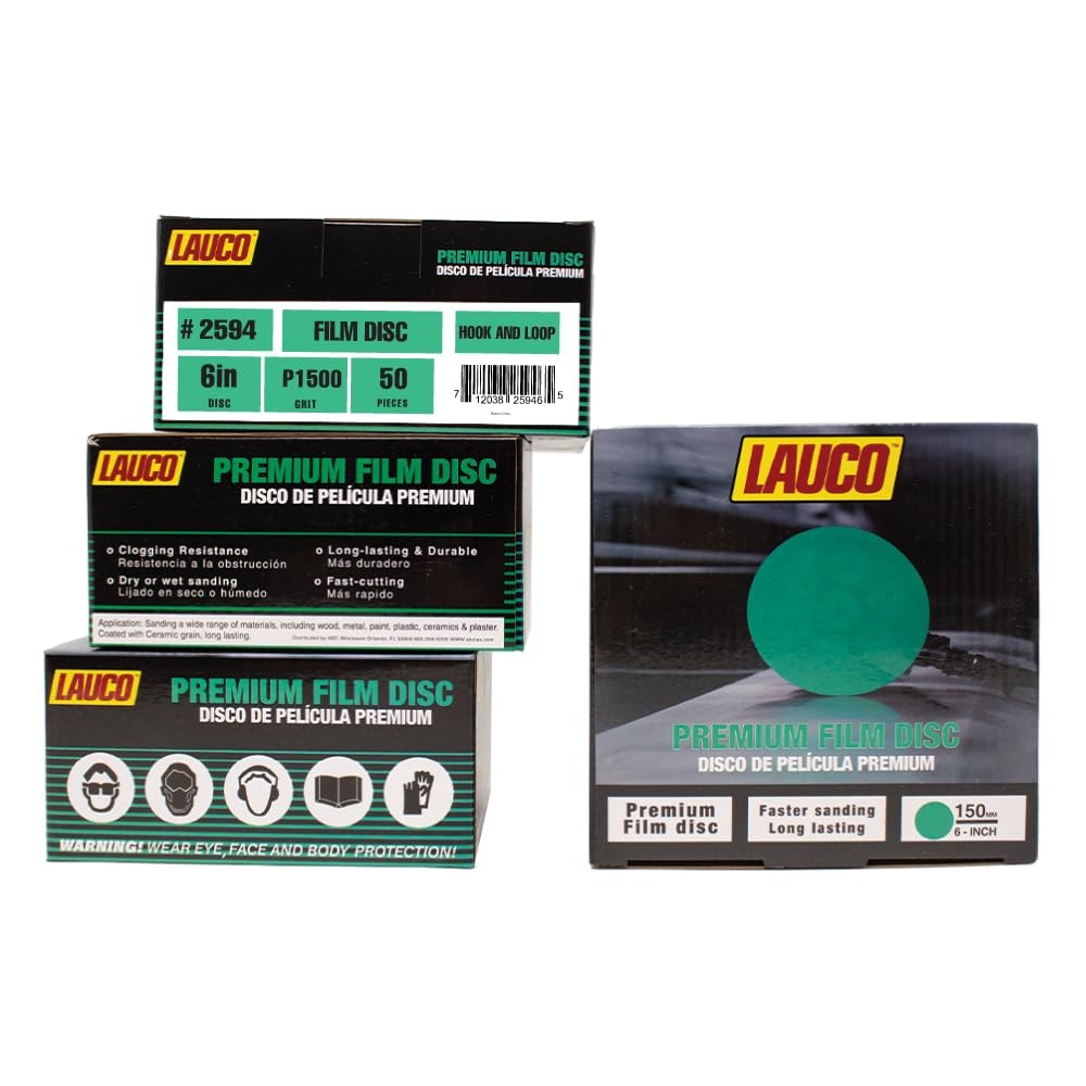 Premium 6" Hook and Loop Sanding Ceramic Discs (Box of 50) - (GRIT-1500) 25946