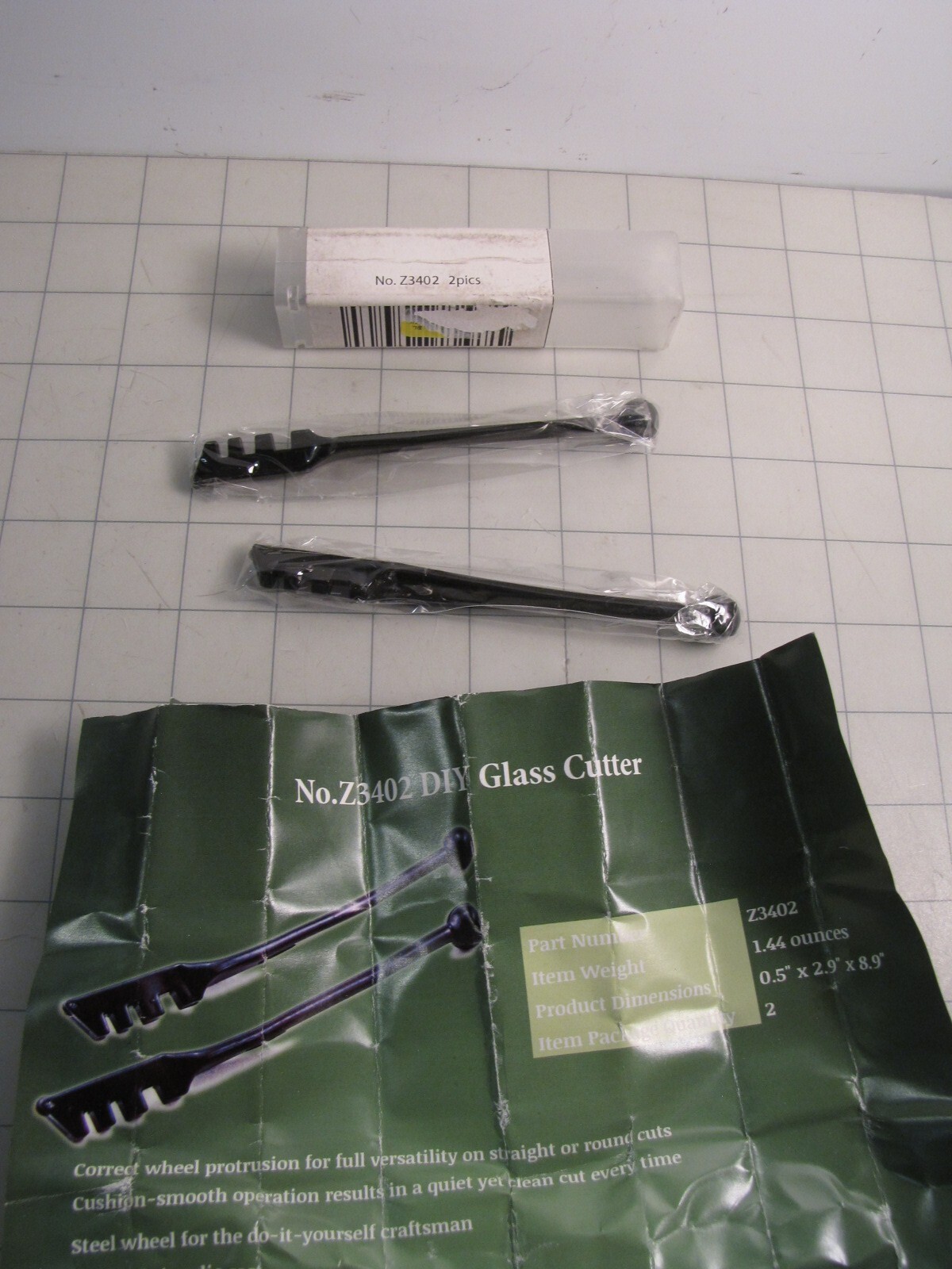 2-pack DIY Glass Cutter Z3402 0.5" x 2.9" x 8.9" NEW