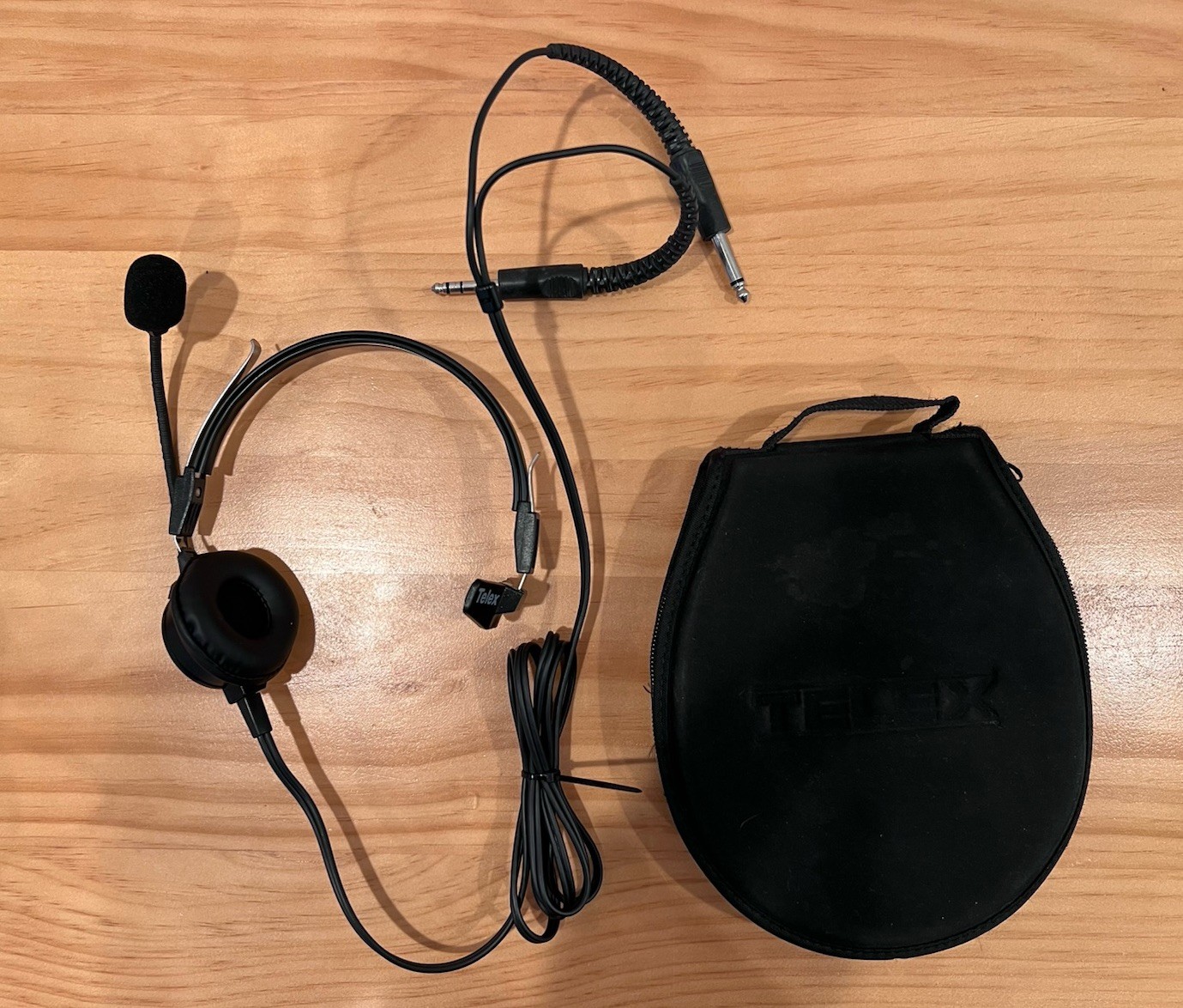 Telex 850 Single Side Airman Lightweight ANR Headset Dual Plug With Case Pilot