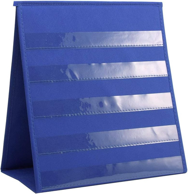Desktop Tabletop Pocket Chart, Classroom Double-Side and self-Standing Pocket Ch