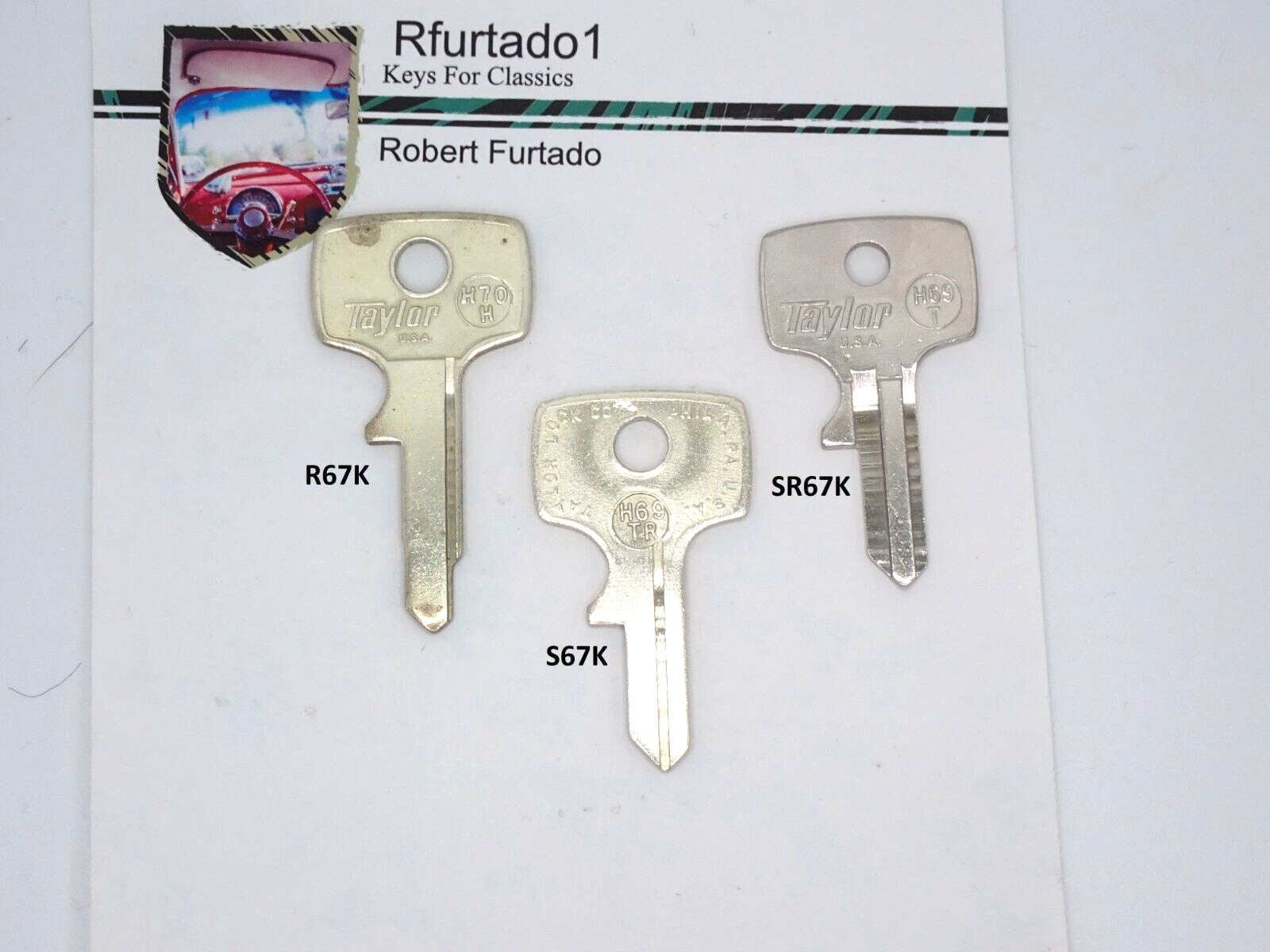 Key Blank for Vintage Honda Motorcycle 1960's to 1980's (R67K-S67K-SR67K)