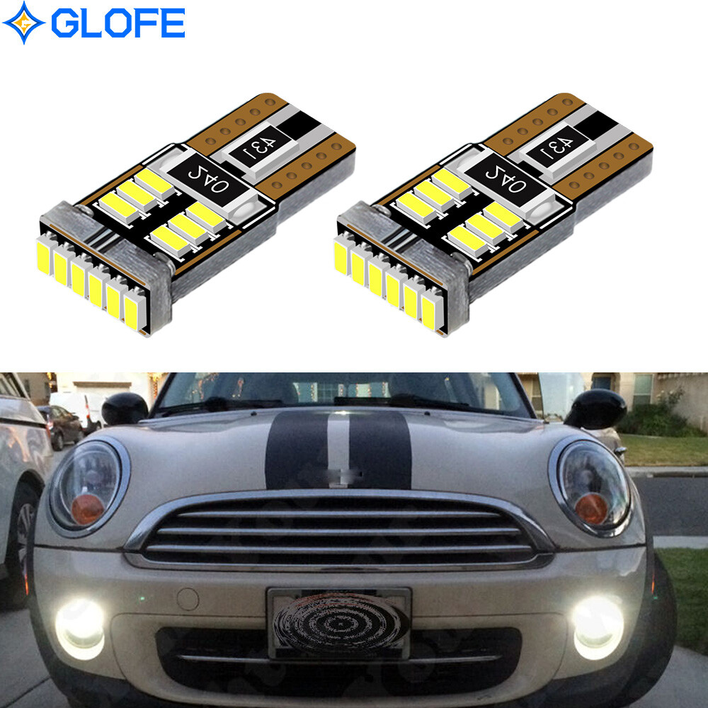 2X For Mini Cooper R56 Clubman R55 White 2825 W5W LED Parking Driving Light Bulb
