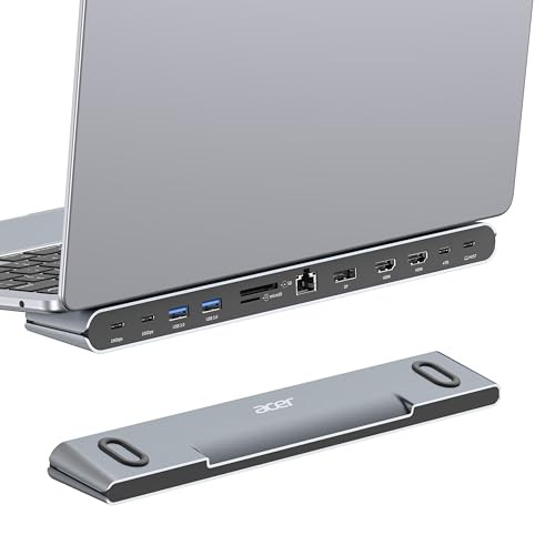 Docking Station 3 Monitors Laptop Docking Station Stand with DP 8K + 11-in-1