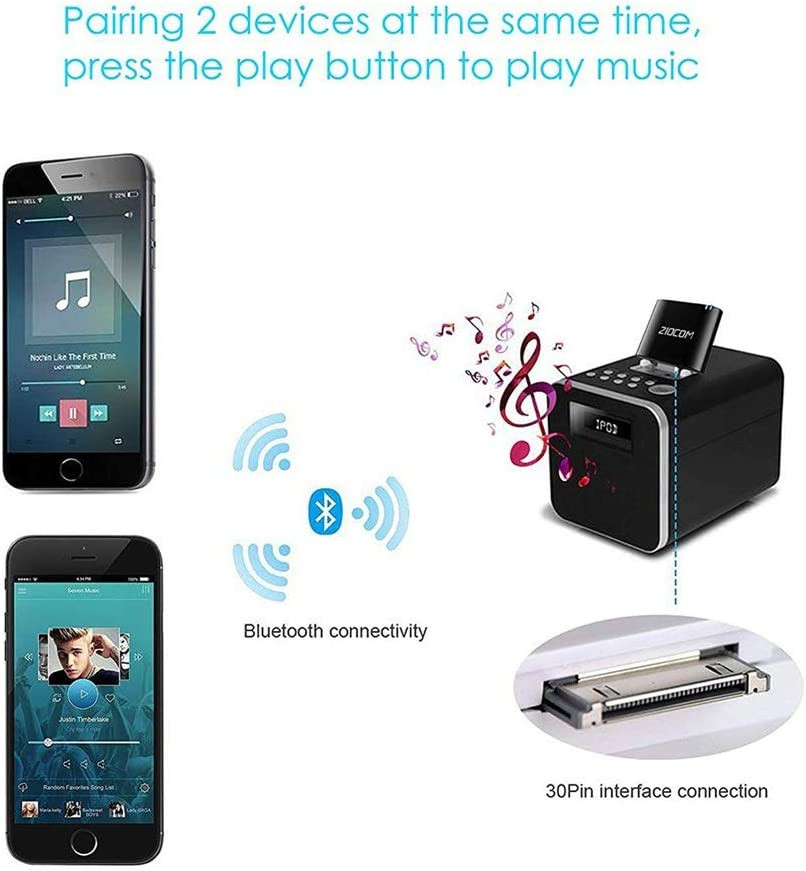 ZIOCOM 30 Pin Bluetooth Adapter Receiver for Bose Ipod Iphone Sounddock