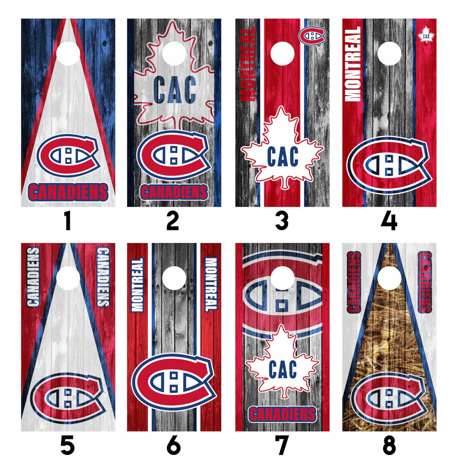 Montreal Canadiens Cornhole Wrap Skin Decal Vinyl Sticker MANY DESIGNS SK75