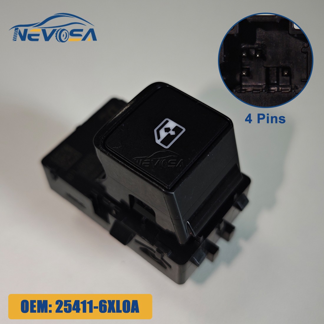 Power Window Switch Button For 2022-2025 Nissan Pathfinder Kicks 25411-6XL0A
