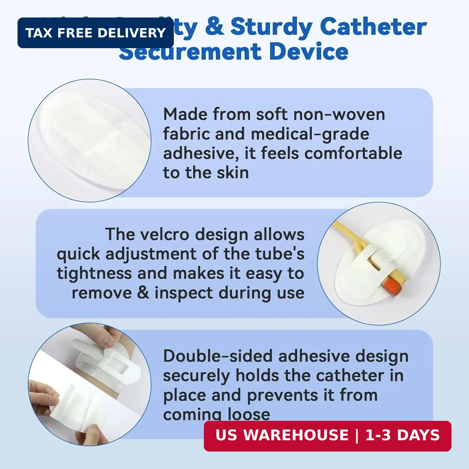 Catheter Stabilization Device, Catheter Securement Device with Extra-Large Self-