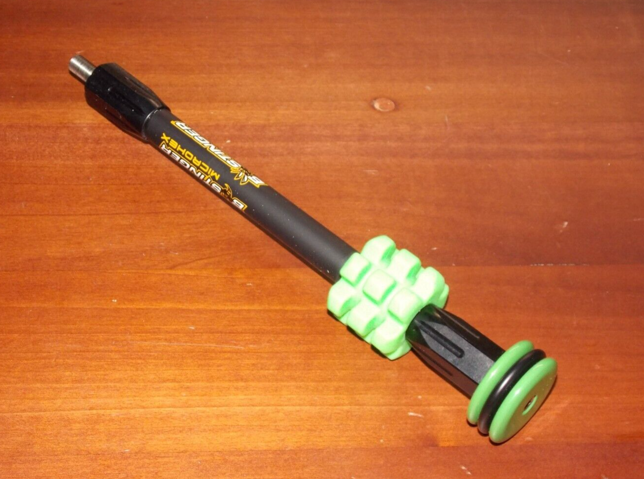 Bee Stinger MicroHex 8" Stabilizer in Matte Black w/Green - B Stinger