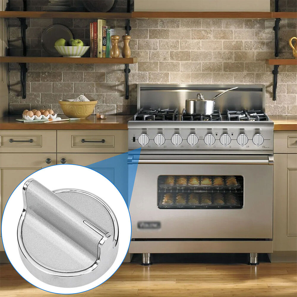 Metal Oven Control Knob Kit D-Shape Rod Replacement for Whirlpool W10594481