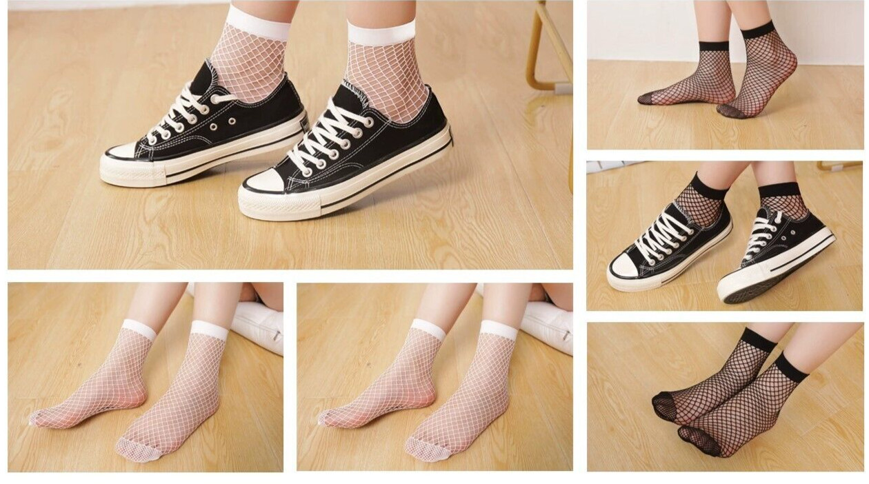 Ankle Length Fishnet Socks