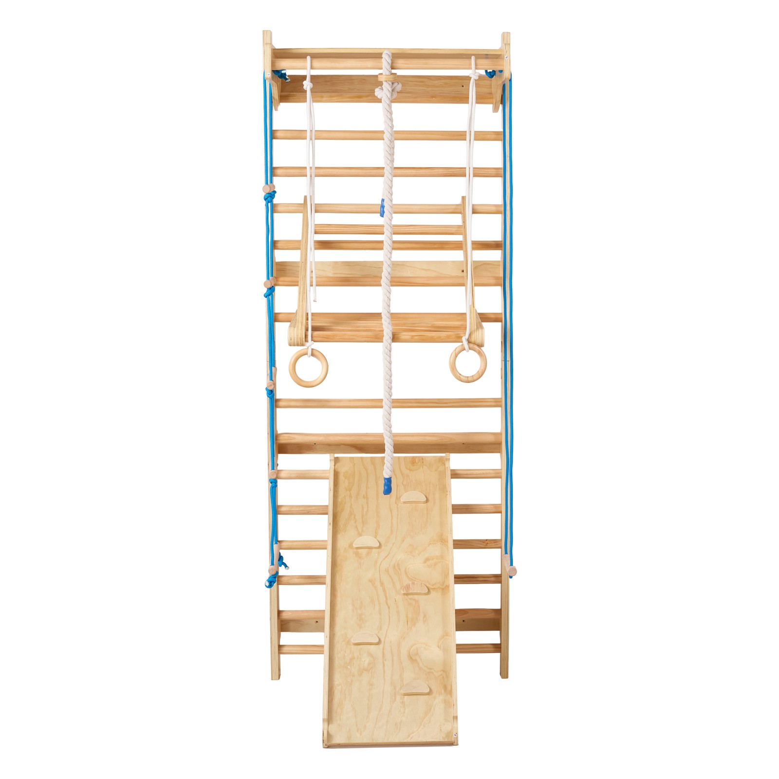 Swedish Ladder Wall Gym 8 in 1 Wooden Indoor Playground Climbing Ladder