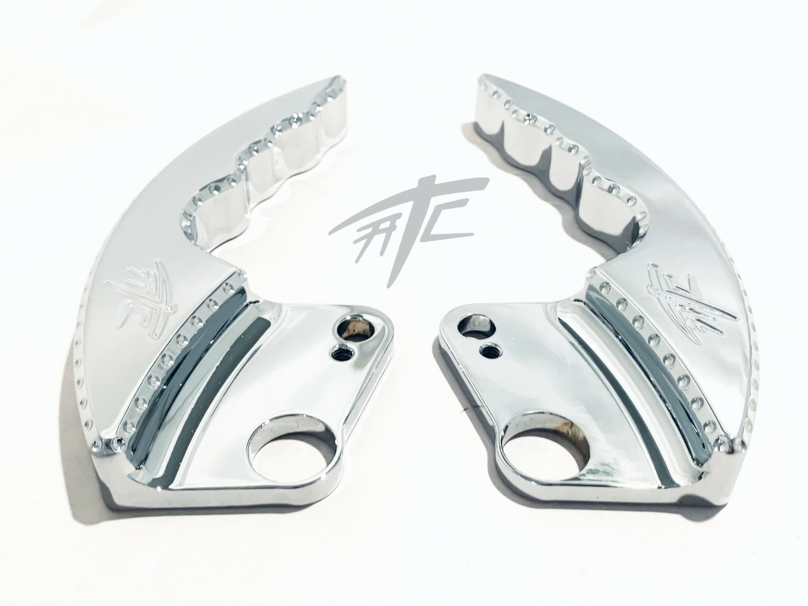 HAYABUSA CHROME DIAMOND CUT PASSENGER GRAB BAR HANDLE RAILS 2006 SUZUKI HAYABUSA