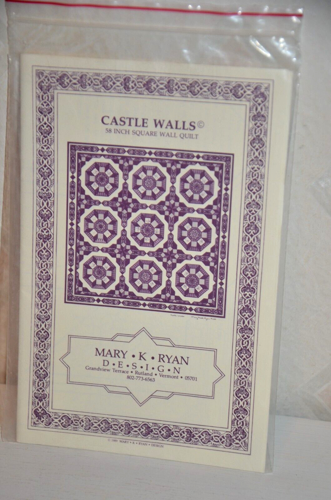 Castle Walls 58" square wall quilt pattern, Mary K Ryan Design