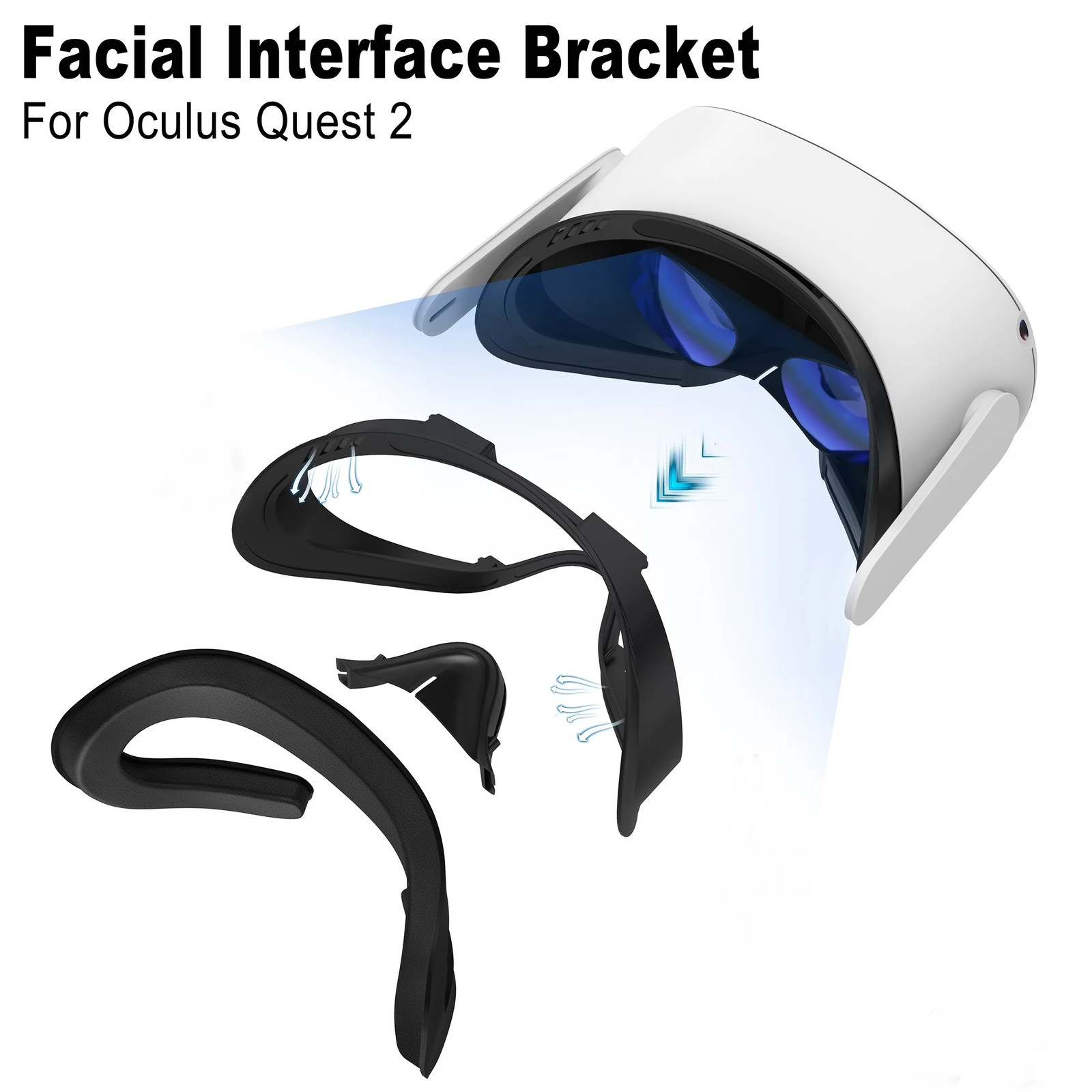 PU Leather Replacement Widen 3D Shaped Facial Interface Bracket Accessories For