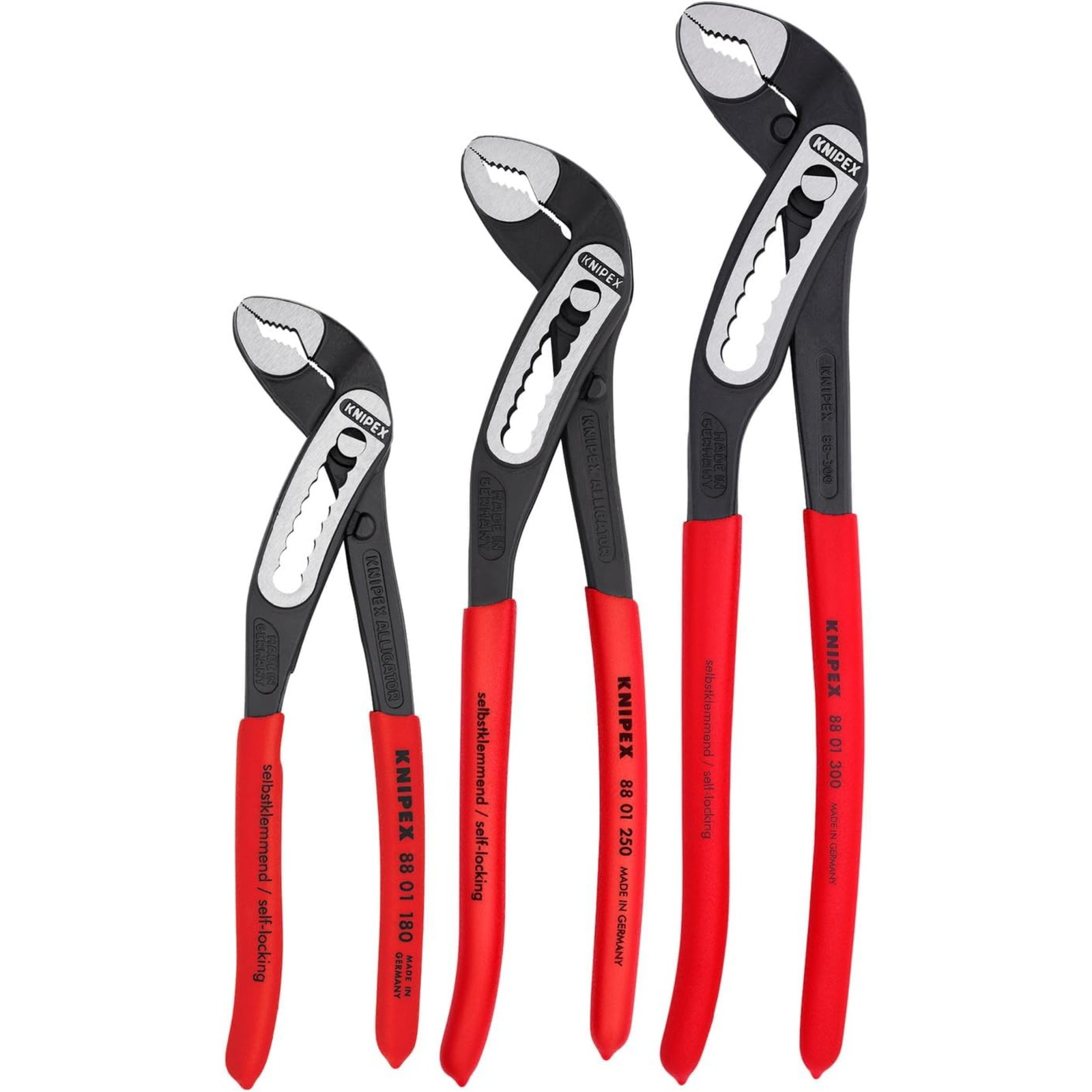 KNIPEX - 00 20 07 US1 Tools - 3 Piece Alligator Pliers Set 7, 10, 12 002007US1