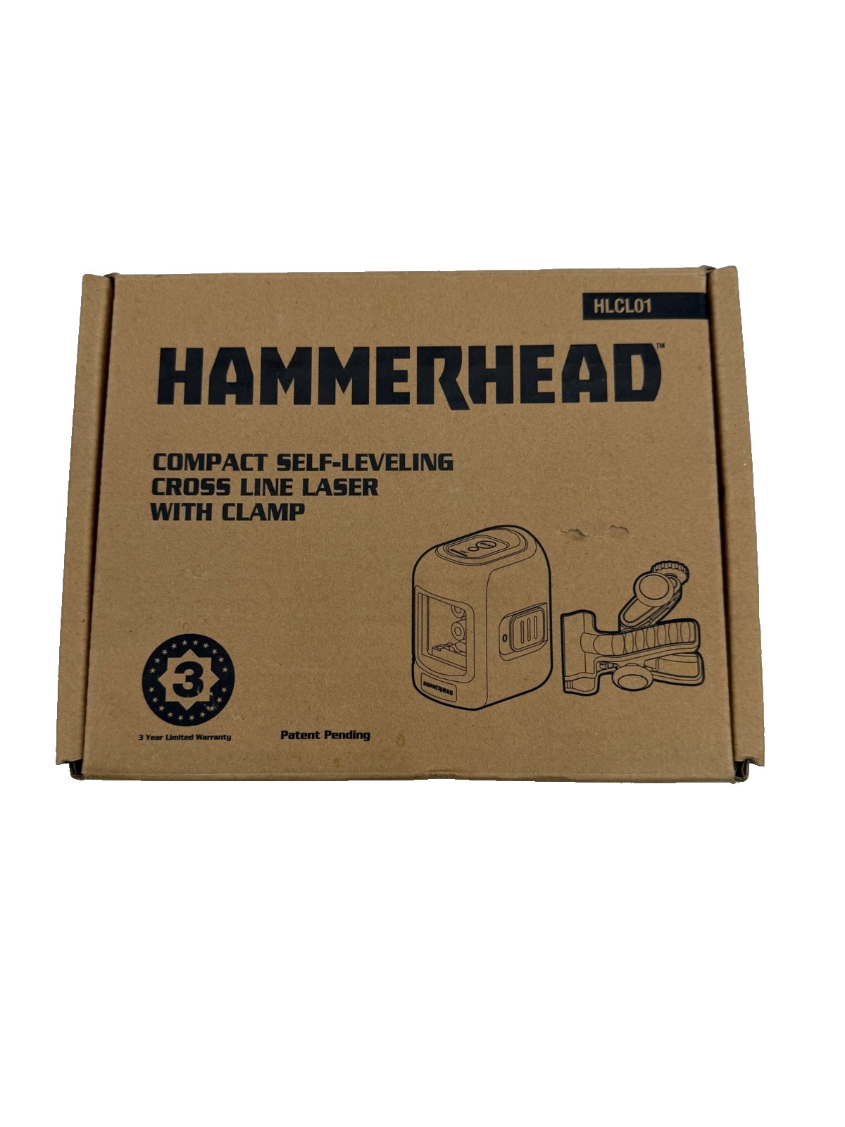Hammerhead Cross Line Leveling Laser  With Clamp