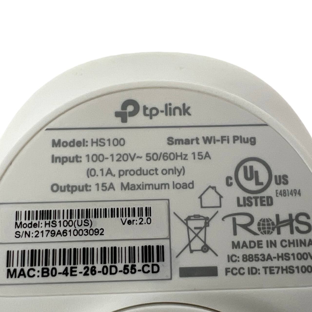 TP-Link - HS100 - Smart WiFi Plug - w/ Google Assistant & Amazon Alexa