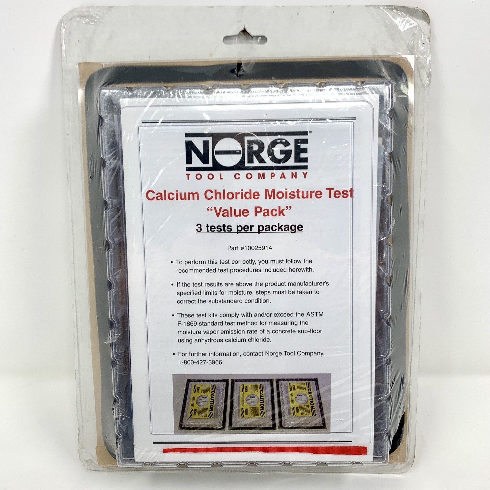 Norge Tool Company Calcium Chloride Moisture Test "Value Pack" (3 Tests)