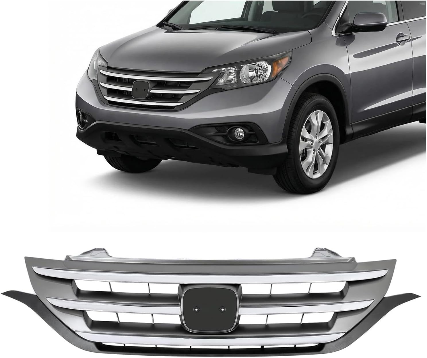 Front Grille Compatible with 2012-2014 Honda CRV CR-V EX/EX-L/LX/Touring Spor...