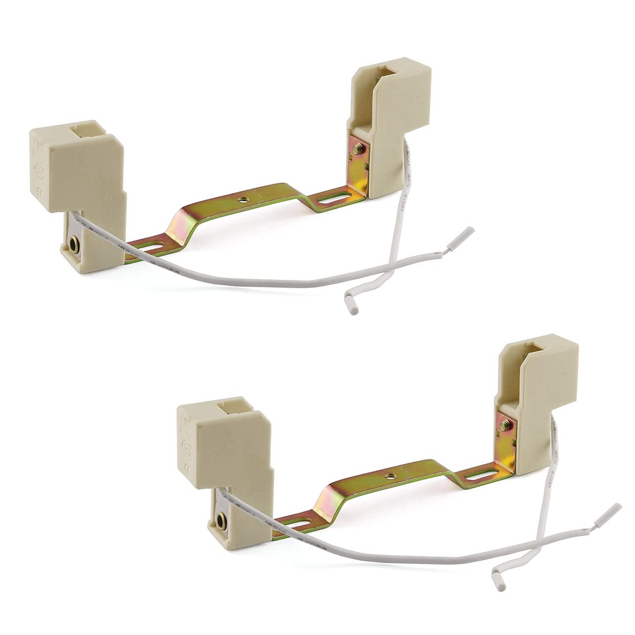 E-outstanding 2PCS R7S Ceramics Lamp Base Socket 118mm / 4.65 inches, Beige