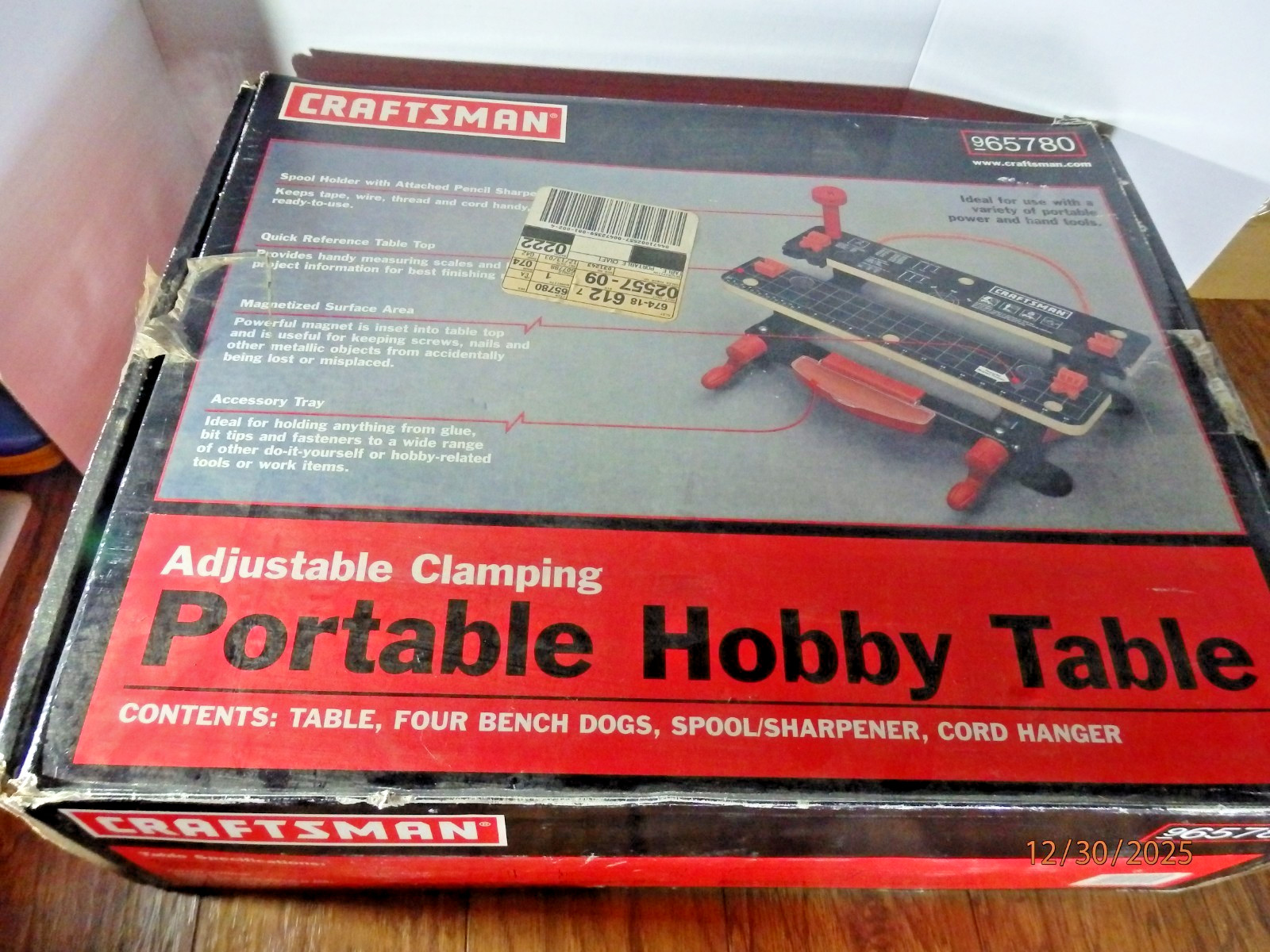 Craftsman Portable Hobby Table Adjustable Clamping Bench Wood Workstation