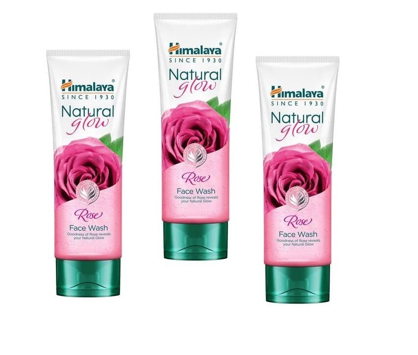 3 X Himalaya Natural Glow Rose Face Wash 50ML, New Launch ORIGINAL FREE SHIP