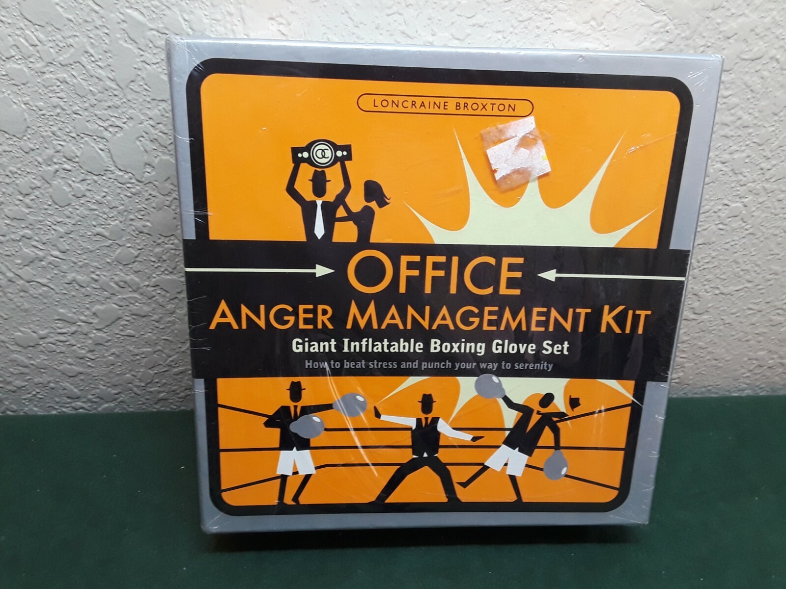 Office Anger Management Kit Giant Inflatable Boxing Gloves Set, New/Sealed